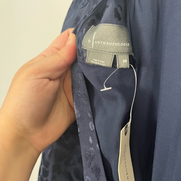 NWT Anthropologie navy Jacquard Mini Dress size xs - Picture 8 of 8